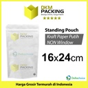 Standing Pouch 16x24 ZIPLOCK Plastik Klip White KRAFT FULL DELKOCHOICE