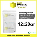 Standing Pouch 12x20 ZIPLOCK Plastik Klip White KRAFT FULL DELKOCHOICE