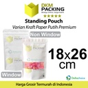 Plastik Klip White KRAFT 18x26cm Standing Pouch ZIPLOCK DELKOCHOICE