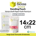 Plastik Klip White KRAFT 14x22cm Standing Pouch ZIPLOCK DELKOCHOICE