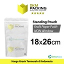 Plastik Klip White KRAFT Non Window 18x26cm Standing Pouch ZIPLOCK