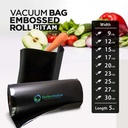 Plastik Vacuum BLACK Emboss Roll 20x500cm Vakum Embossed DELKOCHOICE