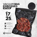 Plastik Vacuum BLACK EMBOSS BAG 17x25cm Vakum Embossed DELKOCHOICE