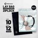 Plastik Klip ZIPLOCK BAG 10x12CM BLACK Kemasan Aksesoris DELKOCHOICE