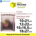 AMPLOP BUBBLE MAILER PINK ROSE GOLD BUBBLE WRAP ENVELOPE RUSFET