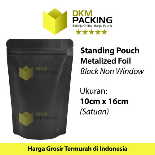 Standing Pouch 10x16cm Full Metalize Foil Ziplock Plastik Klip Makanan