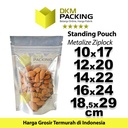 Standing Pouch 18.5x27cm Plastik Klip Ziplock Clear Metalize Alumunium