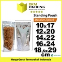 Standing Pouch 18.5x27cm Clear Metalize Alumunium Plastik Klip Ziplock