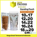 Standing Pouch 10x17cm Clear Metalize Alumunium Plastik Klip Ziplock