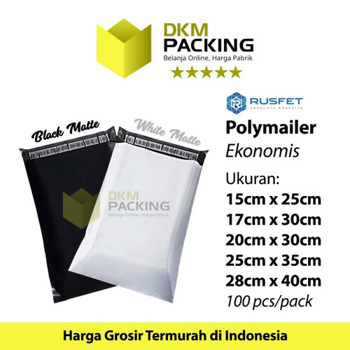 Polymailer PACK MURAH 17x30cm Amplop Plastik Packing Olshop EKONOMIS