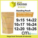 Standing Pouch 10x17cm Kraft Paper Ekonomis FULL ZIPLOCK Plastik Klip