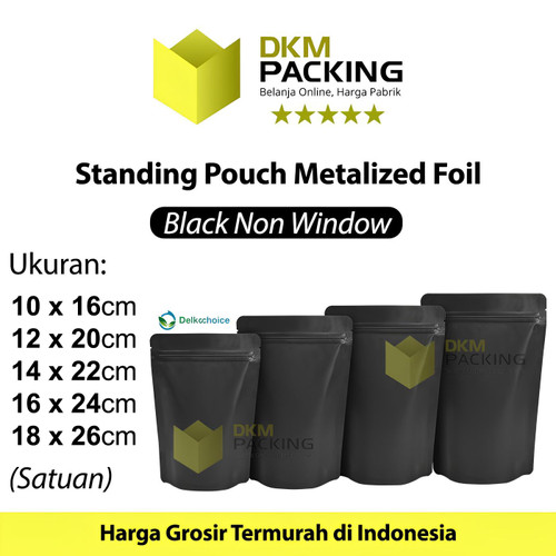 Plastik Klip Makanan Full Metalize Foil Ziplock Standing Pouch