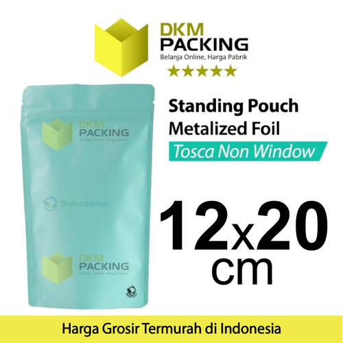 Plastik Klip 12x20cm Tosca Full Metalize Foil Ziplock Standing Pouch