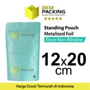 Plastik Klip 12x20cm Tosca Full Metalize Foil Ziplock Standing Pouch
