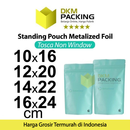 Plastik Klip 10x16cm Tosca Full Metalize Foil Ziplock Standing Pouch