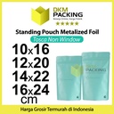 Standing Pouch 14x22cm Tosca Full Metalize Foil Ziplock Plastik Klip
