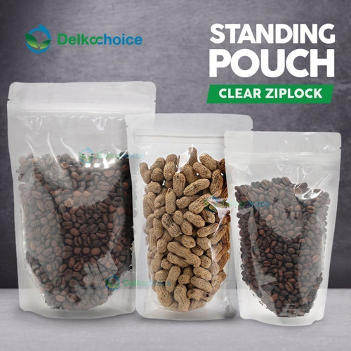 Plastik Klip Bening 18x26 Standing Pouch Clear Ziplock Sealer Makanan