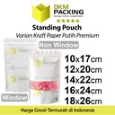 Plastik Klip White KRAFT 18x26cm Standing Pouch ZIPLOCK DELKOCHOICE