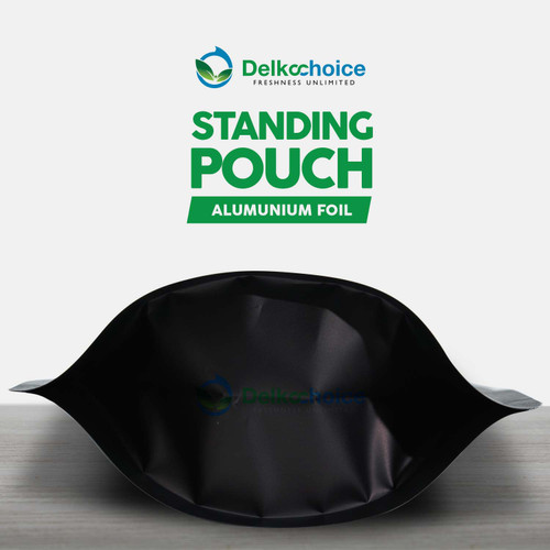 Standing Pouch Ziplock 14x22cm Plastik Klip Makanan Full Metalize Foil