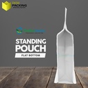 Flat Bottom Putih Plastik Klip Standing Pouch Ziplock Kemasan Makanan