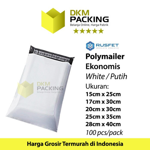Polymailer PACK Warna POLOS Amplop Plastik Packing RUSFET Polimailer