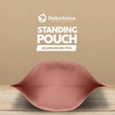 Plastik Klip 16x24cm Pink Full Metalize Foil Ziplock Standing Pouch