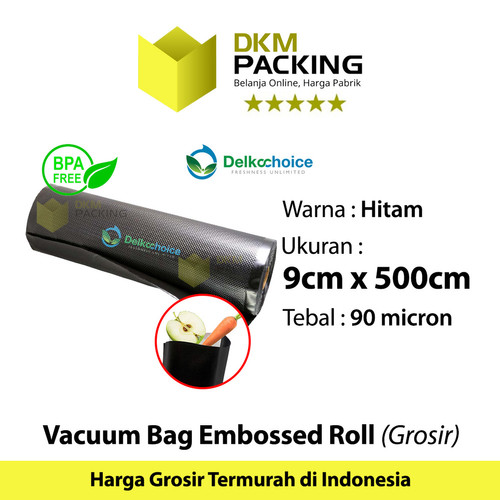 Plastik Vacuum EMBOSS ROLL 5Meter Vakum Embossed Sealer DELKOCHOICE
