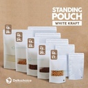 Plastik Klip White KRAFT 16x24cm Standing Pouch ZIPLOCK DELKOCHOICE