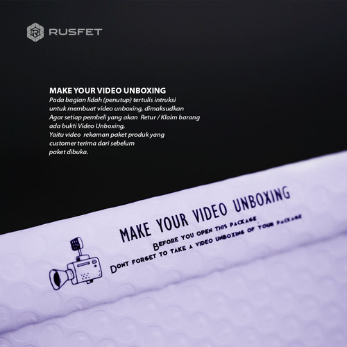 AMPLOP BUBBLE MAILER BUBBLE WRAP ENVELOPE RUSFET PREMIUM TERMURAH