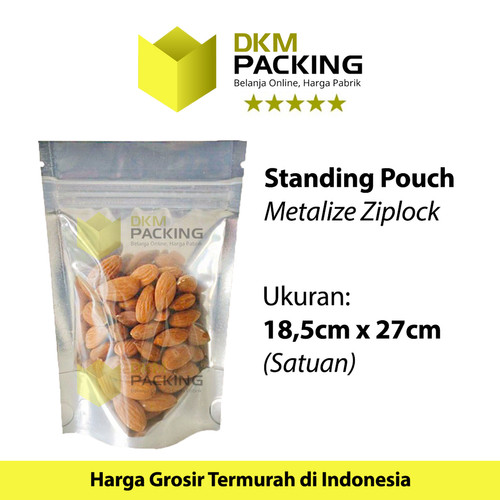 Plastik Klip Variasi Ukuran 18cm Standing Pouch Kemasan Sealer Makanan