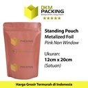 Standing Pouch 12x20cm Full Metalize Foil Ziplock Plastik Klip Makanan