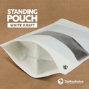Plastik Klip White KRAFT Window 16x24cm Standing Pouch ZIPLOCK