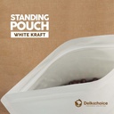 Plastik Klip White Kraft Non Window Standing Pouch ZIPLOCK DELKOCHOICE