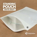 Plastik Klip White KRAFT Non Window 18x26cm Standing Pouch ZIPLOCK
