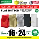 Plastik Klip Flat Bottom 16x24cm Standing Pouch Ziplock Kemasan