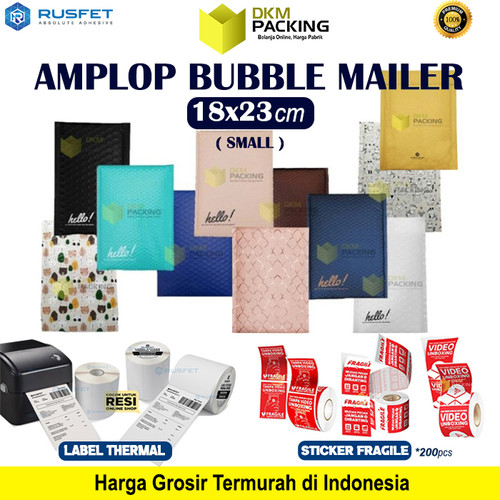 AMPLOP BUBBLE MAILER SMALL 18x23cm WRAP ENVELOPE RUSFET /SATUAN