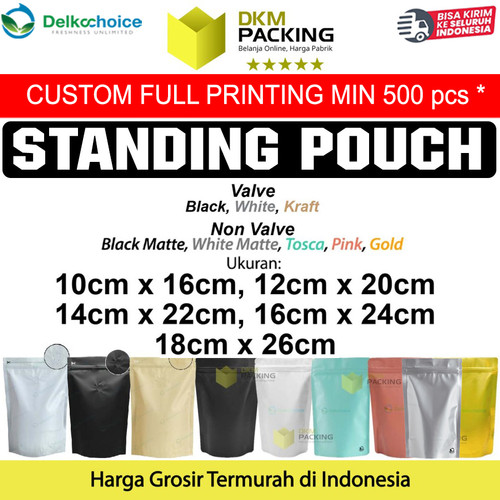 Plastik Klip Full Metalize Foil Standing Pouch Ziplock Kemasan Makanan