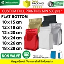 Plastik Klip Flat Bottom Standing Pouch Ziplock Kemasan Makanan