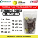 Standing Pouch Clear Plastik Klip Bening Ziplock Sealer Makanan