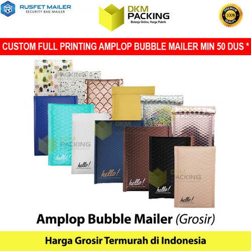 AMPLOP BUBBLE MAILER BUBBLE WRAP ENVELOPE RUSFET TERMURAH /SATUAN