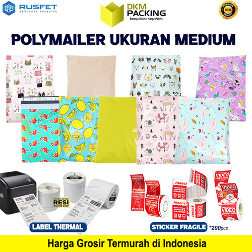 Amplop Plastik Packing Medium Sedang Polymailer Polimailer /SATUAN