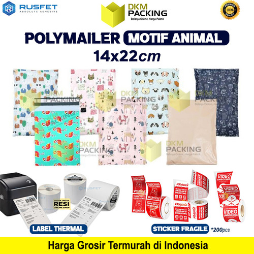 Amplop Plastik Packing 14x22cm Polimailer Rusfet Polymailer /SATUAN
