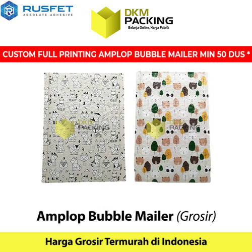 AMPLOP BUBBLE MAILER WRAP ENVELOPE RUSFET MOTIF PREMIUM /SATUAN