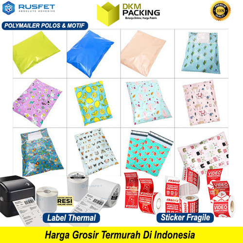 Amplop Plastik Packing Polymailer Polimailer Motif dan Polos /SATUAN
