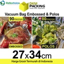Plastik Vacuum Bag 27x34cm POLOS / EMBOSS Vacum Vakum Sealer /SATUAN