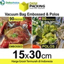 Plastik Vacuum Bag 15x30cm POLOS dan EMBOSS Vacum Vakum Sealer /SATUAN