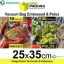 Plastik Vacuum Bag 25x35cm POLOS dan EMBOSS Vacum Vakum Sealer /SATUAN