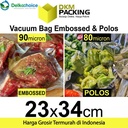 Plastik Vacuum Bag 23x34cm POLOS / EMBOSS Vacum Vakum Sealer /SATUAN