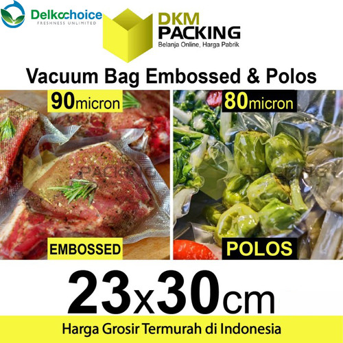 Plastik Vacuum Bag 23x30cm POLOS / EMBOSS Vacum Vakum Sealer /SATUAN