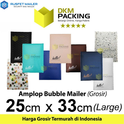 AMPLOP BUBBLE MAILER LARGE 25x33cm WRAP ENVELOPE RUSFET /SATUAN